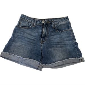 Women's Just Black Jean Shorts Cuffed Size XS